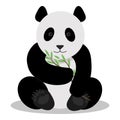 Cute panda with bamboo.